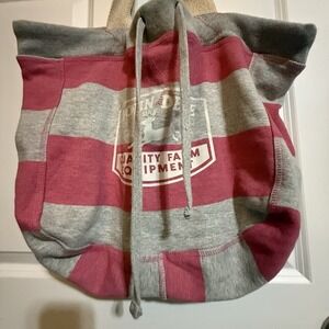 John Deer Tote-Bag. Pink-White Stripes. Pre loved excellent condition